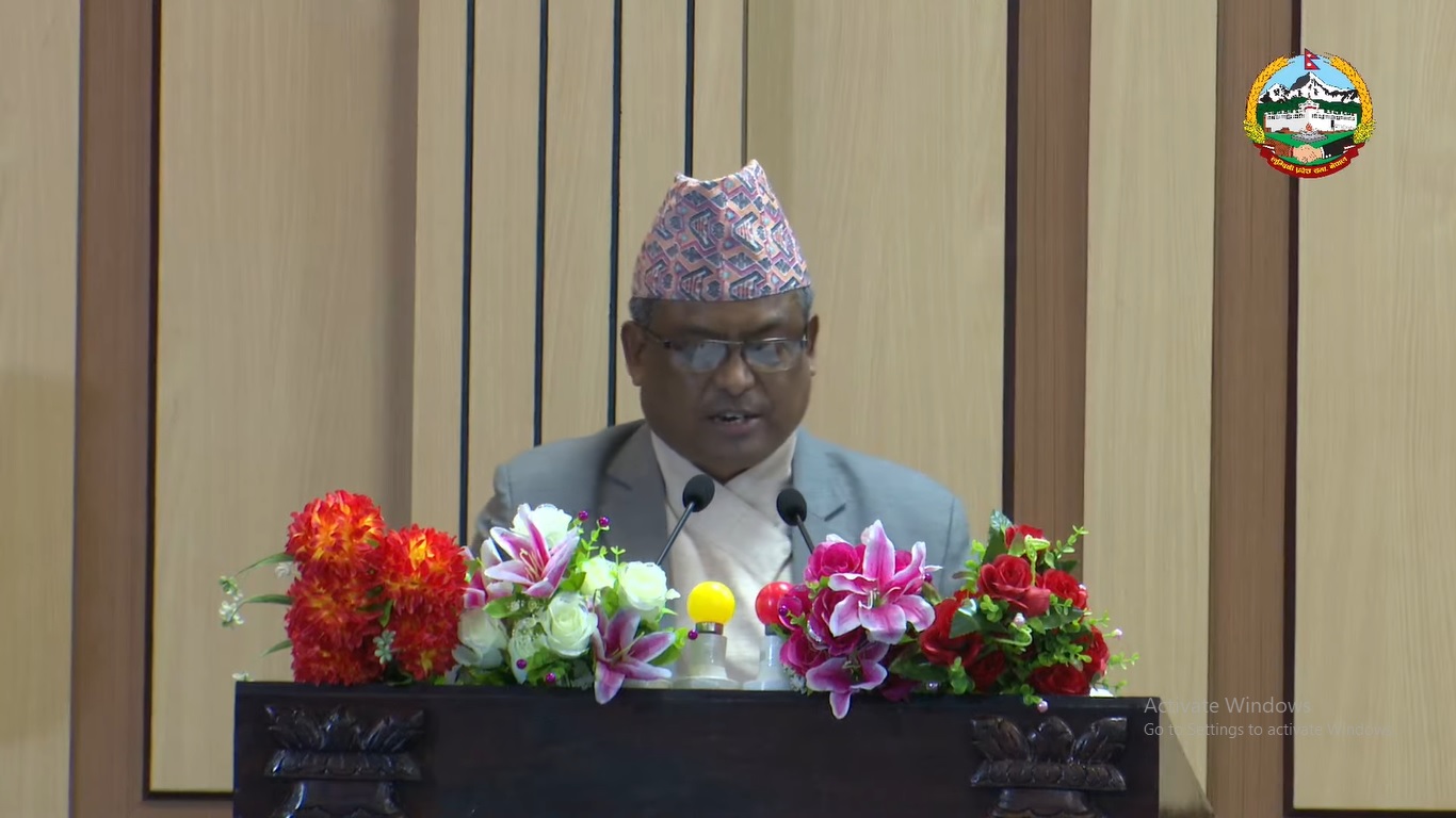 लुम्बिनी प्रदेश सभामा विनियोजन विधेयक टेबुल